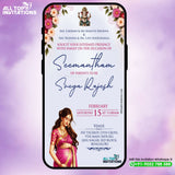 Hindu Baby Shower Invitation in English - ES003