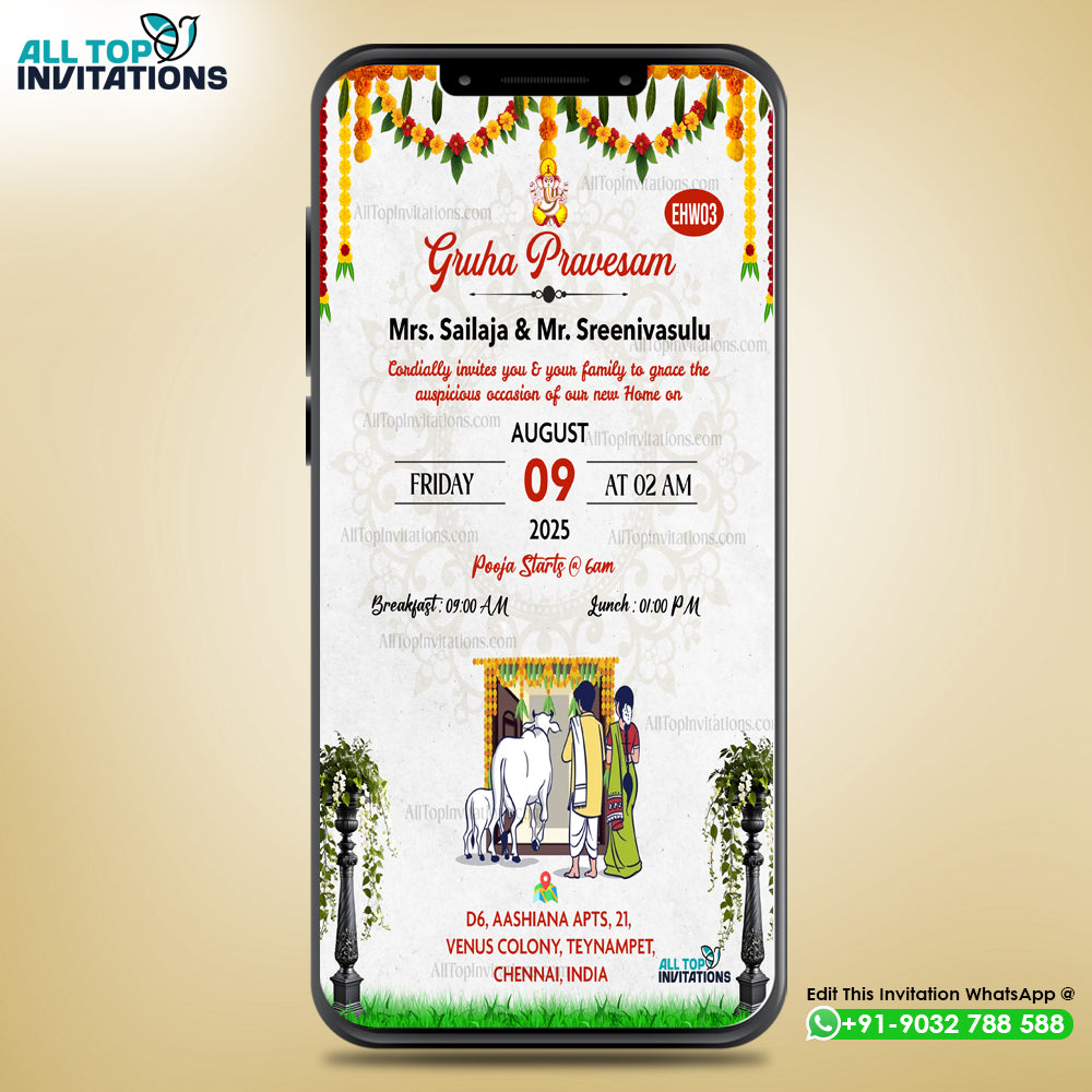 Delightful Housewarming Invitation Card