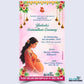 Seemantham Invitation Card with Cartoon Caricature - ES002