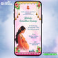 Seemantham Invitation Card with Cartoon Caricature - ES002