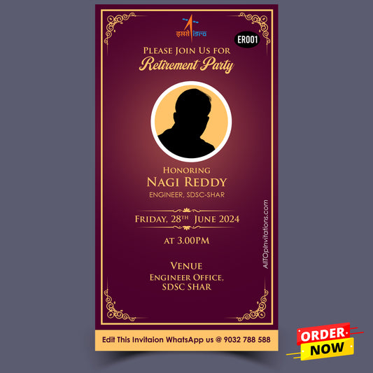 Simple Elegant Retirement Party Invitation e Card